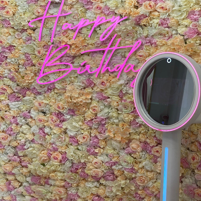 Happy birthday neon sign rental