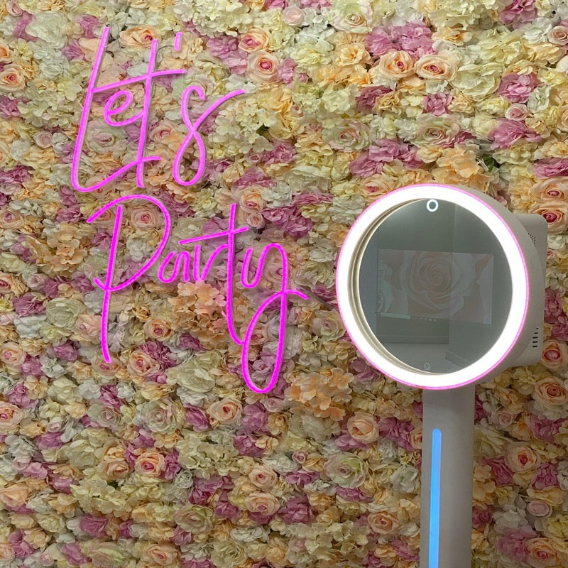 Let's party neon sign rental